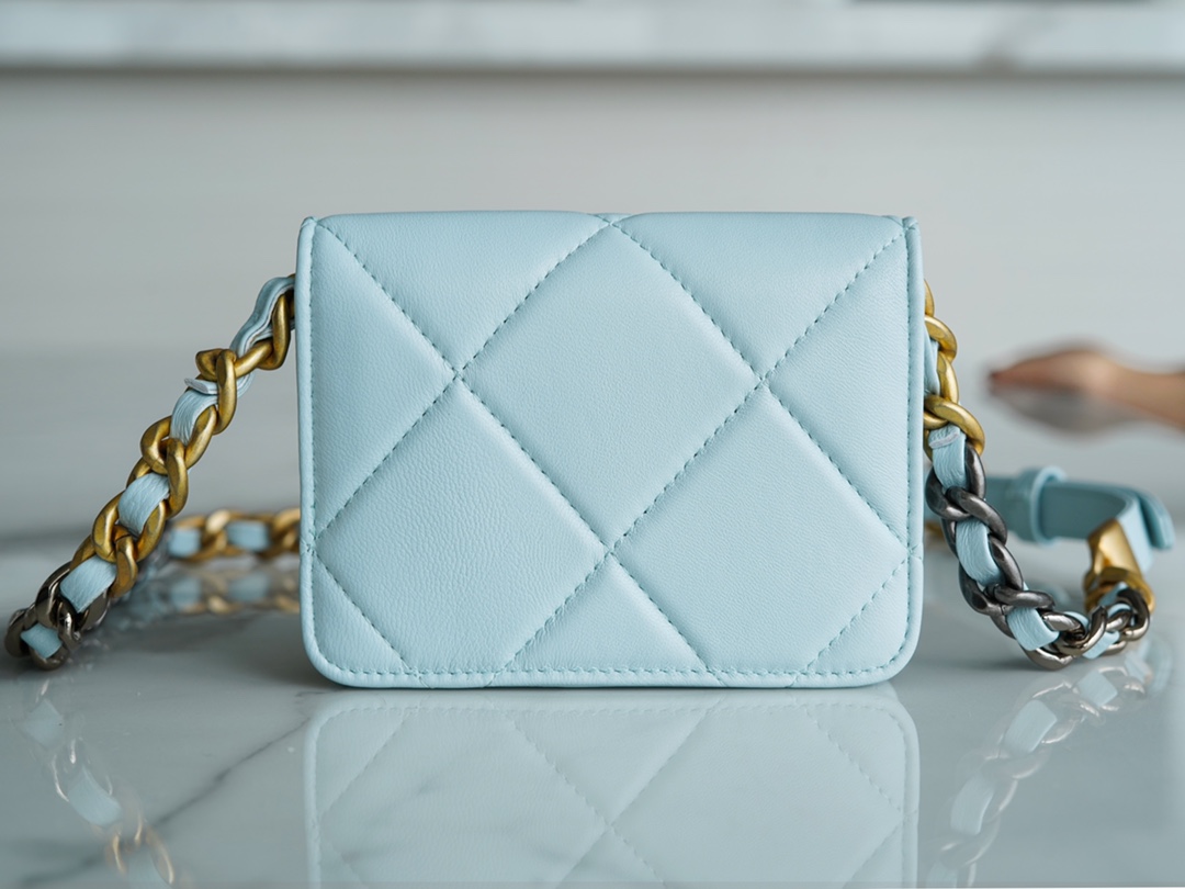 Chanel 19 Bag Mini Waist Bag Light Blue  