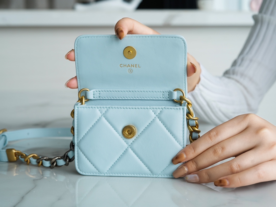 Chanel 19 Bag Mini Waist Bag Light Blue  