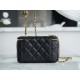 Chanel 22S Woven Gold Ball Long Box Lambskin  