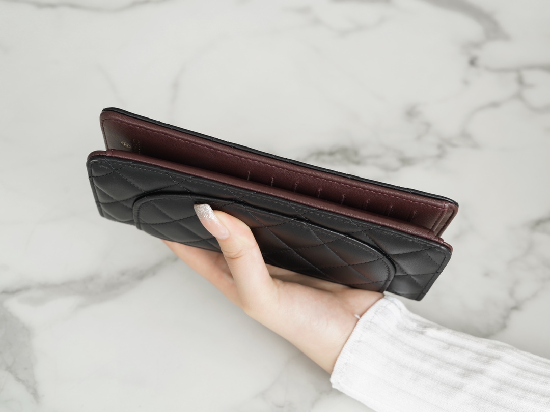 Classic CF Series Two-Fold Long Wallet Lambskin  