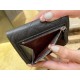 Classic Flap Classic Three-Fold Short Wallet Black Silver Calfskin  