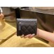 Classic Flap Classic Three-Fold Short Wallet Black Silver Calfskin  