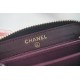 Chanel CF Series Zipper Coin Card Holder Black Gold Lambskin  