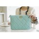 Chanel 19 Series Clutch Tiffany Blue Lambskin  