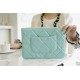 Chanel 19 Series Clutch Tiffany Blue Lambskin  