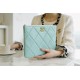 Chanel 19 Series Clutch Tiffany Blue Lambskin  