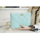 Chanel 19 Series Clutch Tiffany Blue Lambskin  