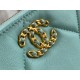 Chanel 19 Series Clutch Tiffany Blue Lambskin  