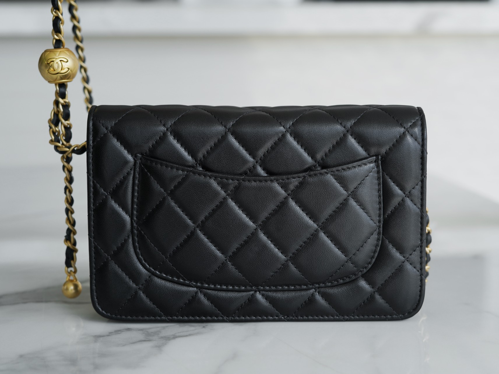 Chanel Metal Ball Black Lambskin  