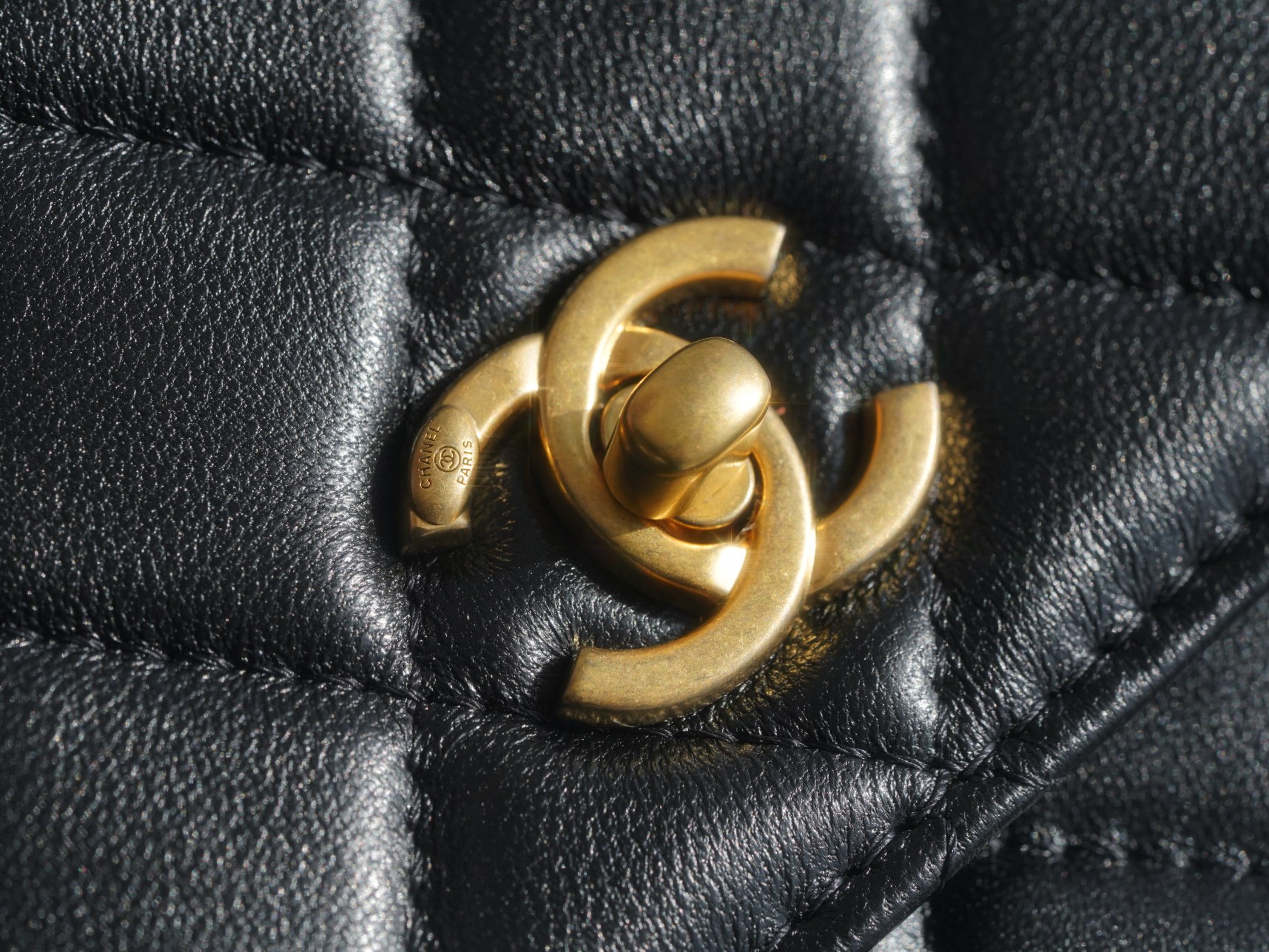 Chanel Metal Ball Black Lambskin  