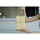 2021 Spring/Summer Metal Ball Phone Bag Chick Yellow Lambskin  