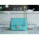 Chanel Metal Ball Square Fatty Macaron Blue Lambskin  