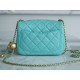 Chanel Metal Ball Square Fatty Macaron Blue Lambskin  