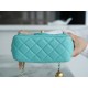 Chanel Metal Ball Square Fatty Macaron Blue Lambskin  