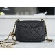 Chanel 22s Woven Gold Ball CF Square Bag Black Lambskin  