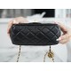 Chanel 22s Woven Gold Ball CF Square Bag Black Lambskin  