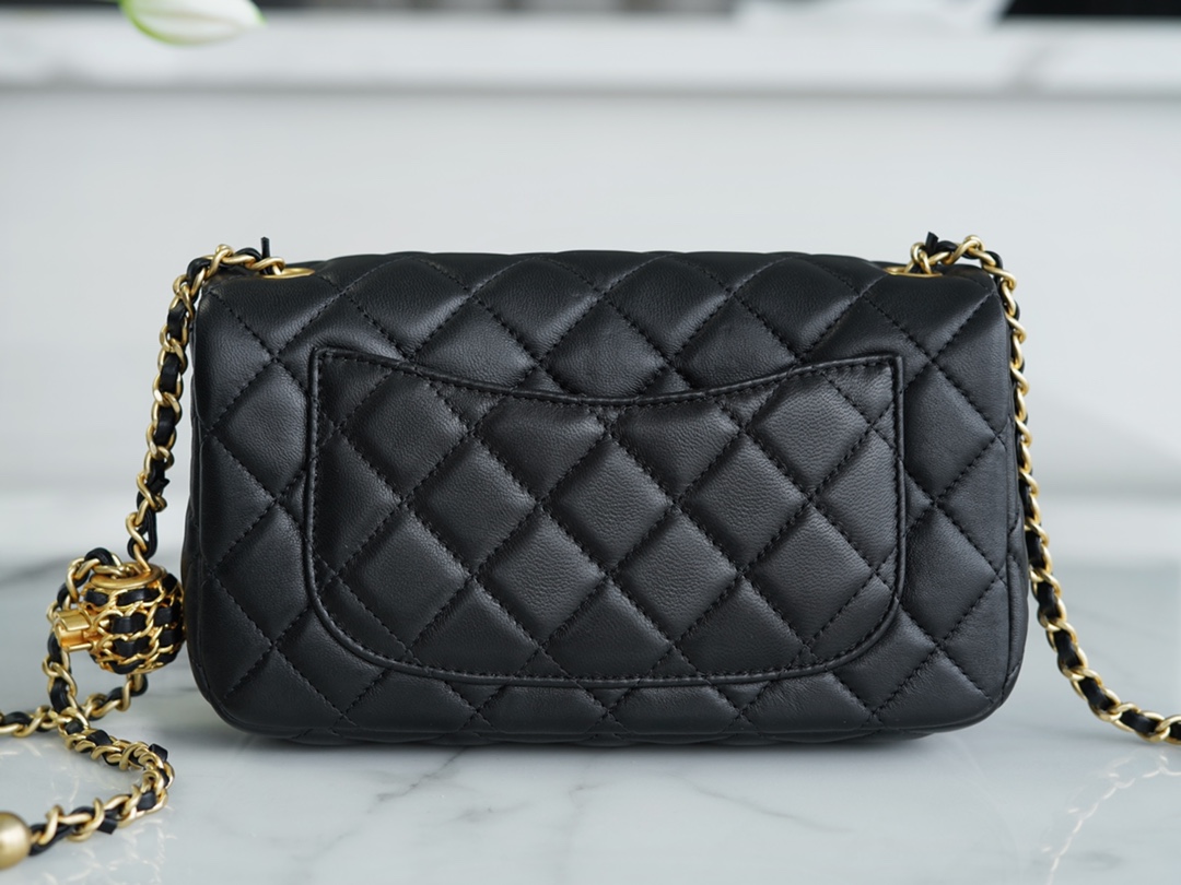 Chanel 22s Woven Gold Ball Mini CF Lambskin  