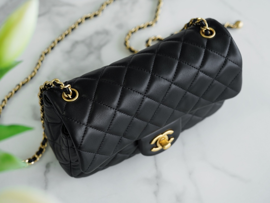 Chanel 22s Woven Gold Ball Mini CF Lambskin  