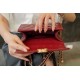 Chanel 2021 Double Gold Ball CF Mini 19cm Burgundy Glossy Calfskin  