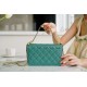 Chanel 2021 Mini Classic Flap in Vintage Green Glossy Calfskin  