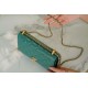 Chanel 2021 Mini Classic Flap in Vintage Green Glossy Calfskin  