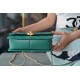 Chanel 2021 Double Gold Ball CF Mini 22cm Peacock Green Calfskin  