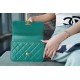 Chanel 2021 Double Gold Ball CF Mini 22cm Peacock Green Calfskin  