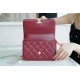 Chanel 2021 Double Gold Ball CF Mini 22cm Burgundy Calfskin  