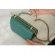 Chanel 2021 Mini Classic Flap in Vintage Green Glossy Calfskin  