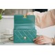 Chanel 2021 Mini Classic Flap in Vintage Green Glossy Calfskin  