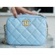 Chanel 21/22 Bullet Shell Horizontal Camera Bag Dreamy Blue Litchi Grain Calfskin