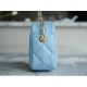 Chanel 21/22 Bullet Shell Horizontal Camera Bag Dreamy Blue Litchi Grain Calfskin