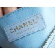 Chanel 21/22 Bullet Shell Horizontal Camera Bag Dreamy Blue Litchi Grain Calfskin