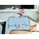 Chanel CF Mini Handle Baby Blue Classic Flap  