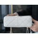 Chanel 21/22 CF Badge White Large Lambskin  