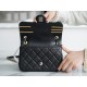 Chanel 21/22 CF Badge Black Large Lambskin  