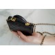 Chanel 2021 Handle Coin Purse Black Classic Quilted Design  