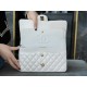 CF Classic Flap Calfskin Medium Limited Edition Iridescent Pearlescent White  