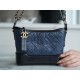 Chanel Gabrielle Classic Flap Black Blue Small Calfskin  