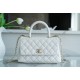 Chanel Coco Handle Small Handle in Pearl White Calfskin  