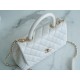 Chanel Coco Handle Small Handle in Pearl White Calfskin  