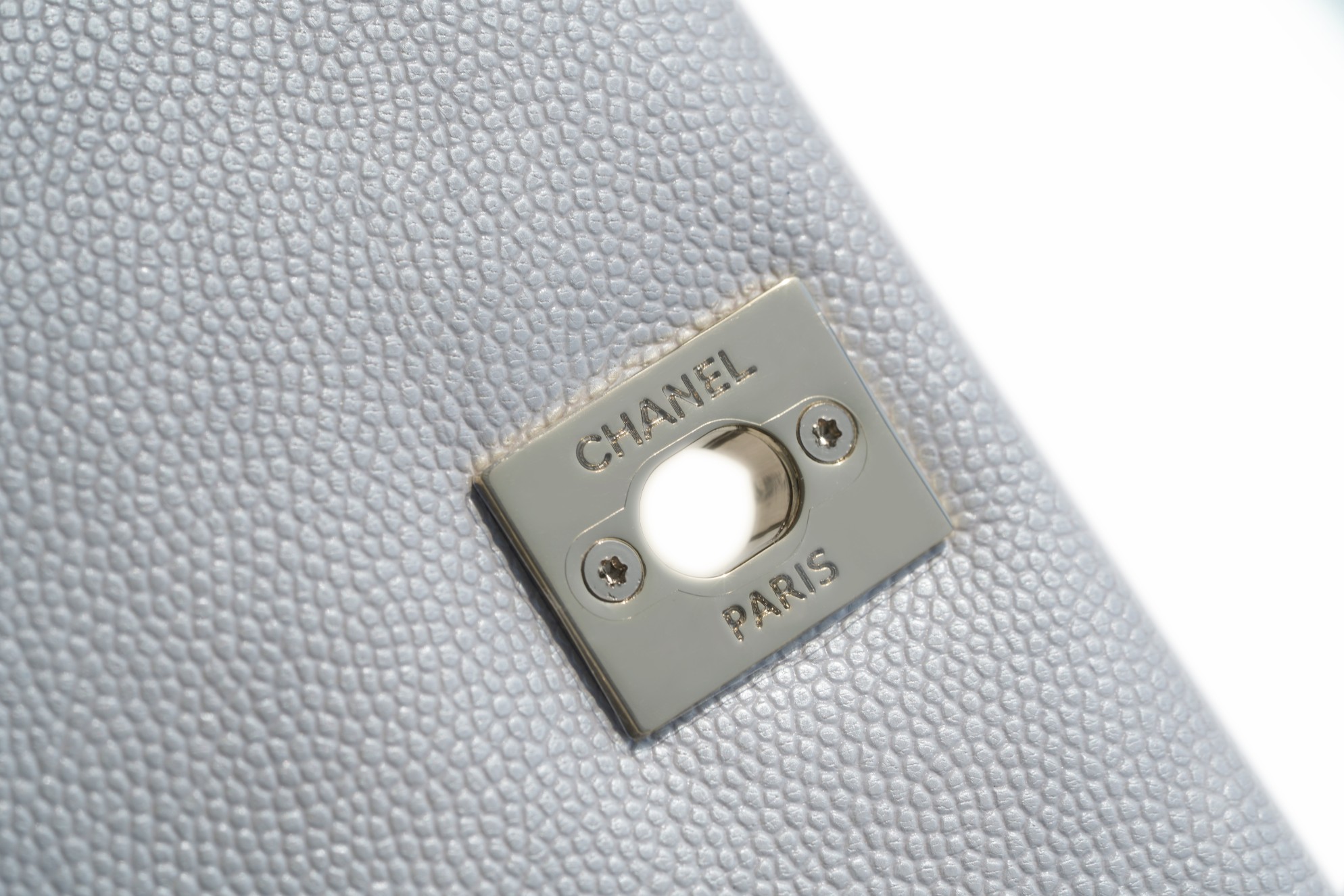 Chanel Coco Handle Small Handle in Pearl White Calfskin  