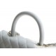 Chanel Coco Handle Small Handle in Pearl White Calfskin  