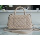 Chanel Coco Handle Small Handle in Beige Calfskin  