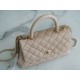 Chanel Coco Handle Small Handle in Beige Calfskin  