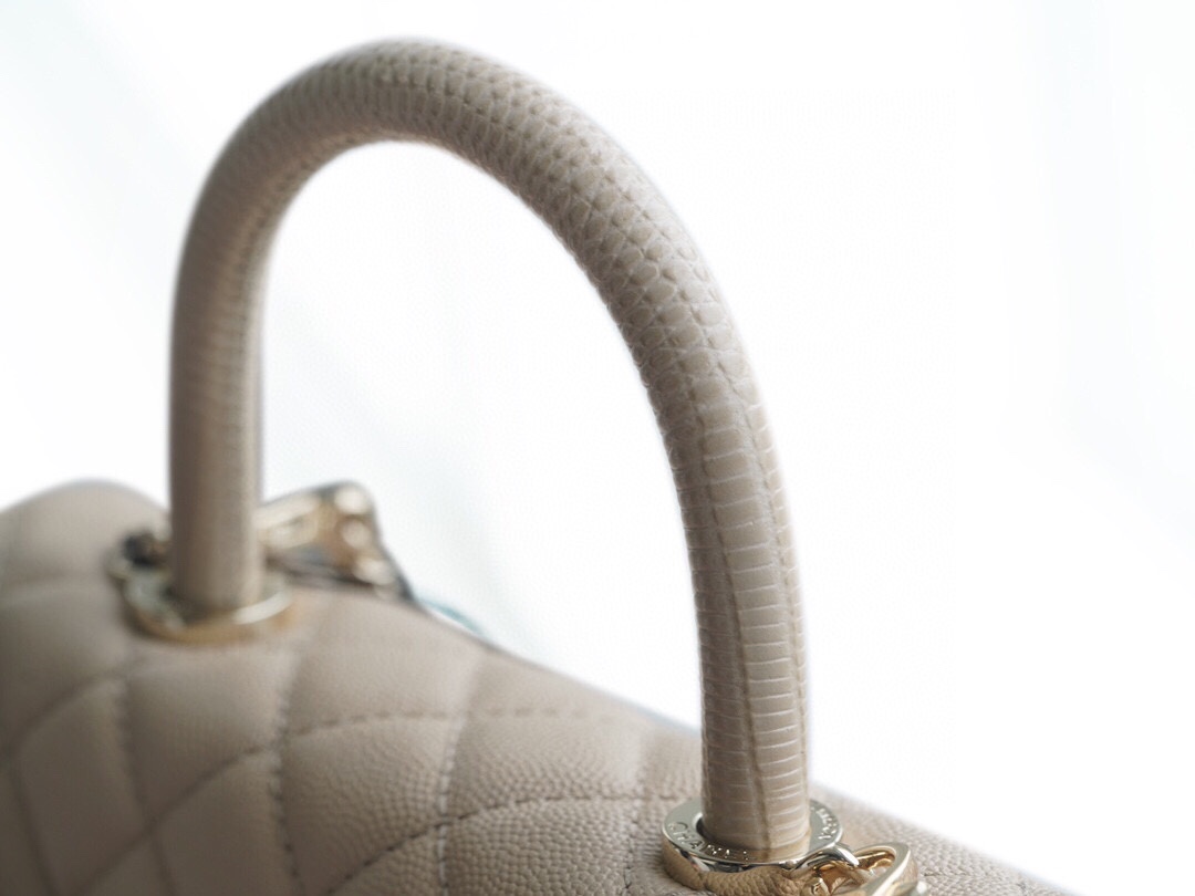 Chanel Coco Handle Small Handle in Beige Calfskin  