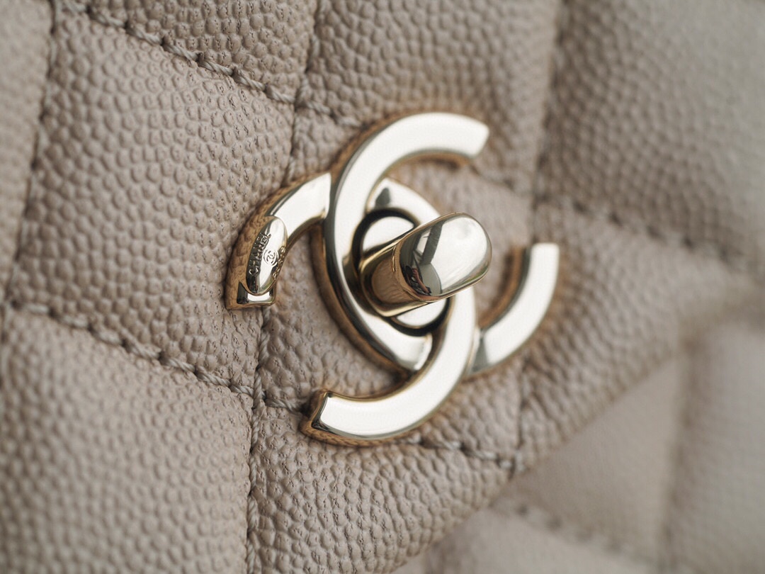 Chanel Coco Handle Small Handle in Beige Calfskin  