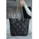 Chanel 22B 19 Bag Tote Black and Silver Small Lambskin  