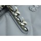 Chanel 22B 19 Bag Tote Light Grey and Silver Small Lambskin  