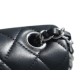 Mini Classic Flap in Black and Silver Small Lambskin  